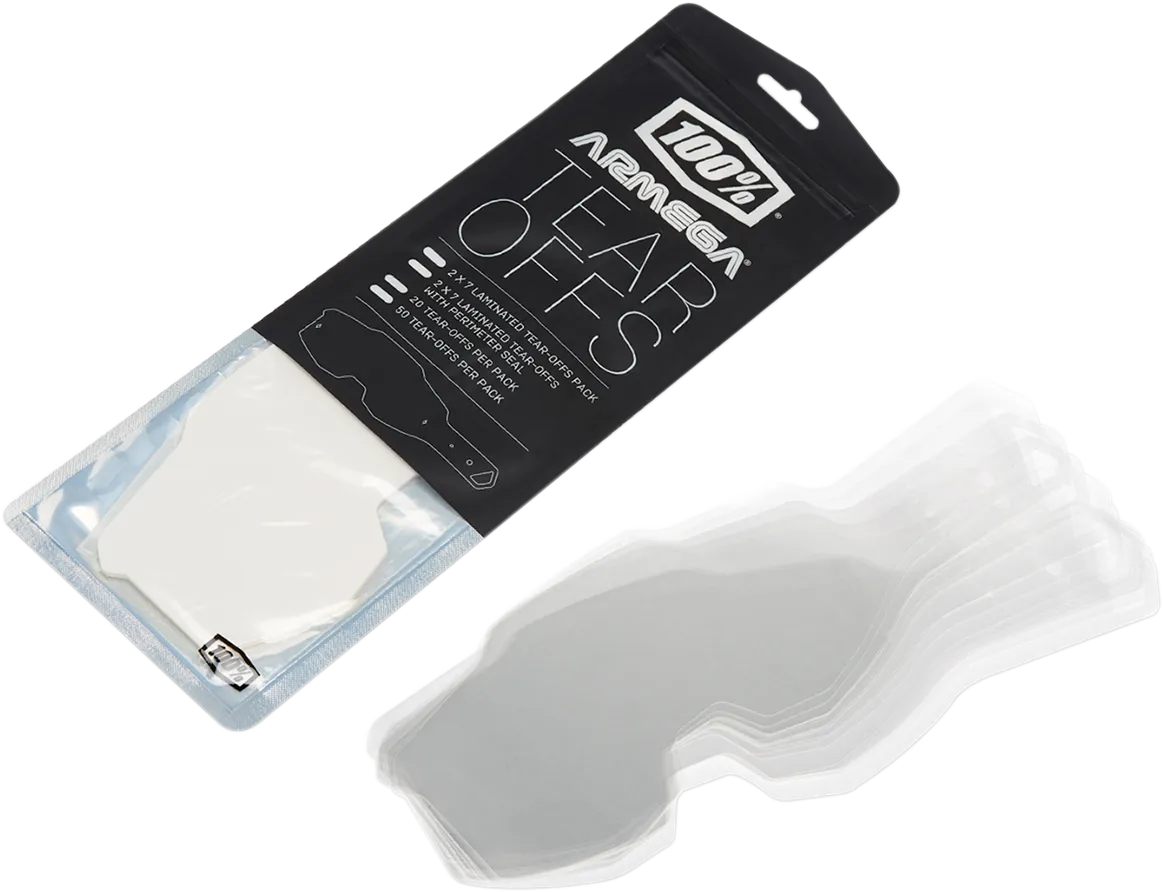 100% Armega Tear-Offs - Standard - 20 Pack 59056-00001