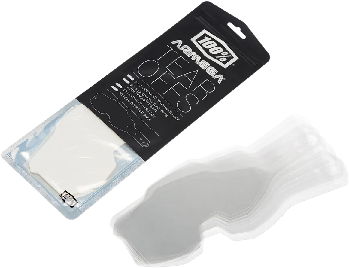 100% Armega Tear-Offs - Standard - 50 Pack 59057-00001