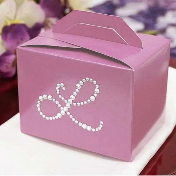 100 Pack Personalized Diamond Monogram Tote Wedding Favor Gift Boxes