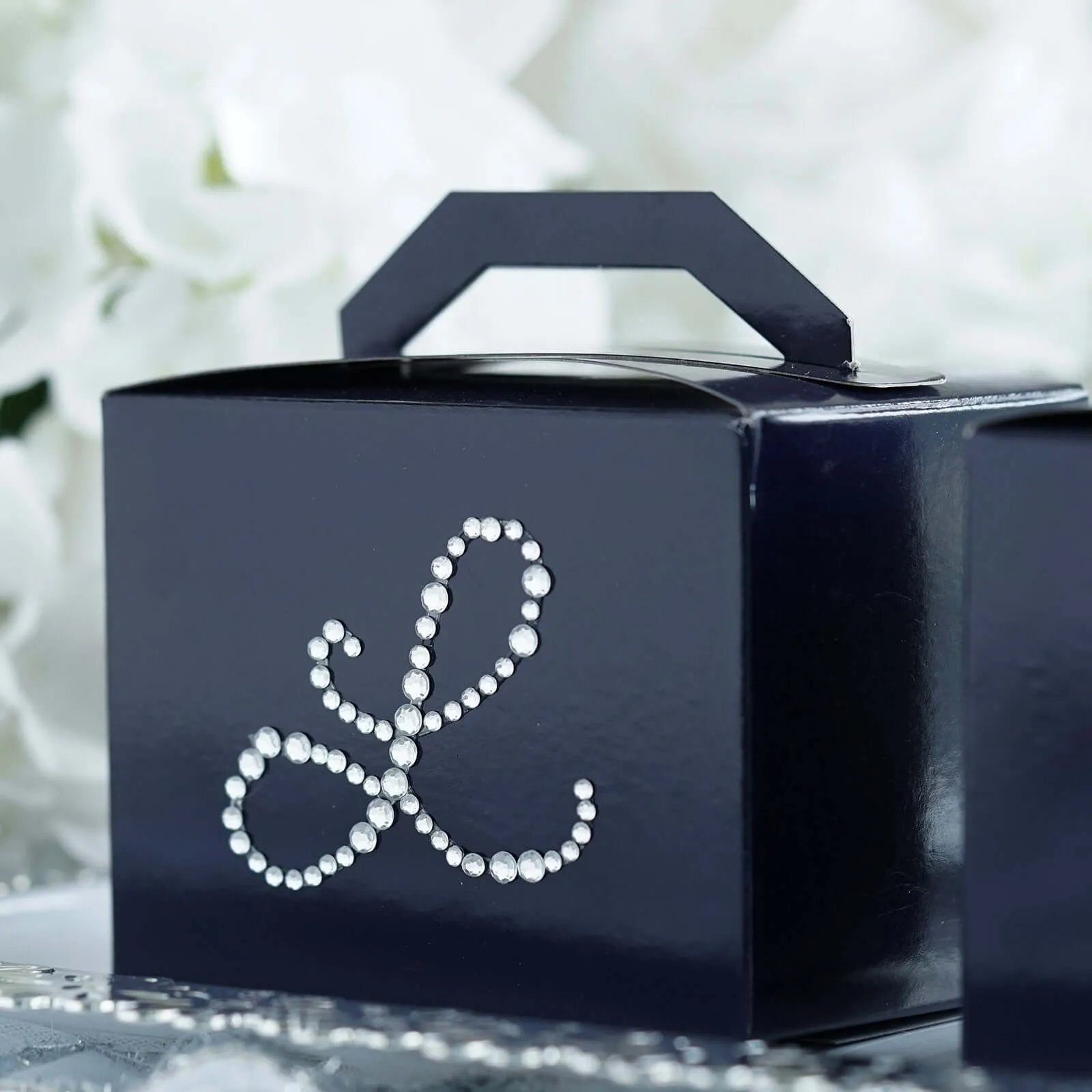 100 Pack Personalized Diamond Monogram Tote Wedding Favor Gift Boxes