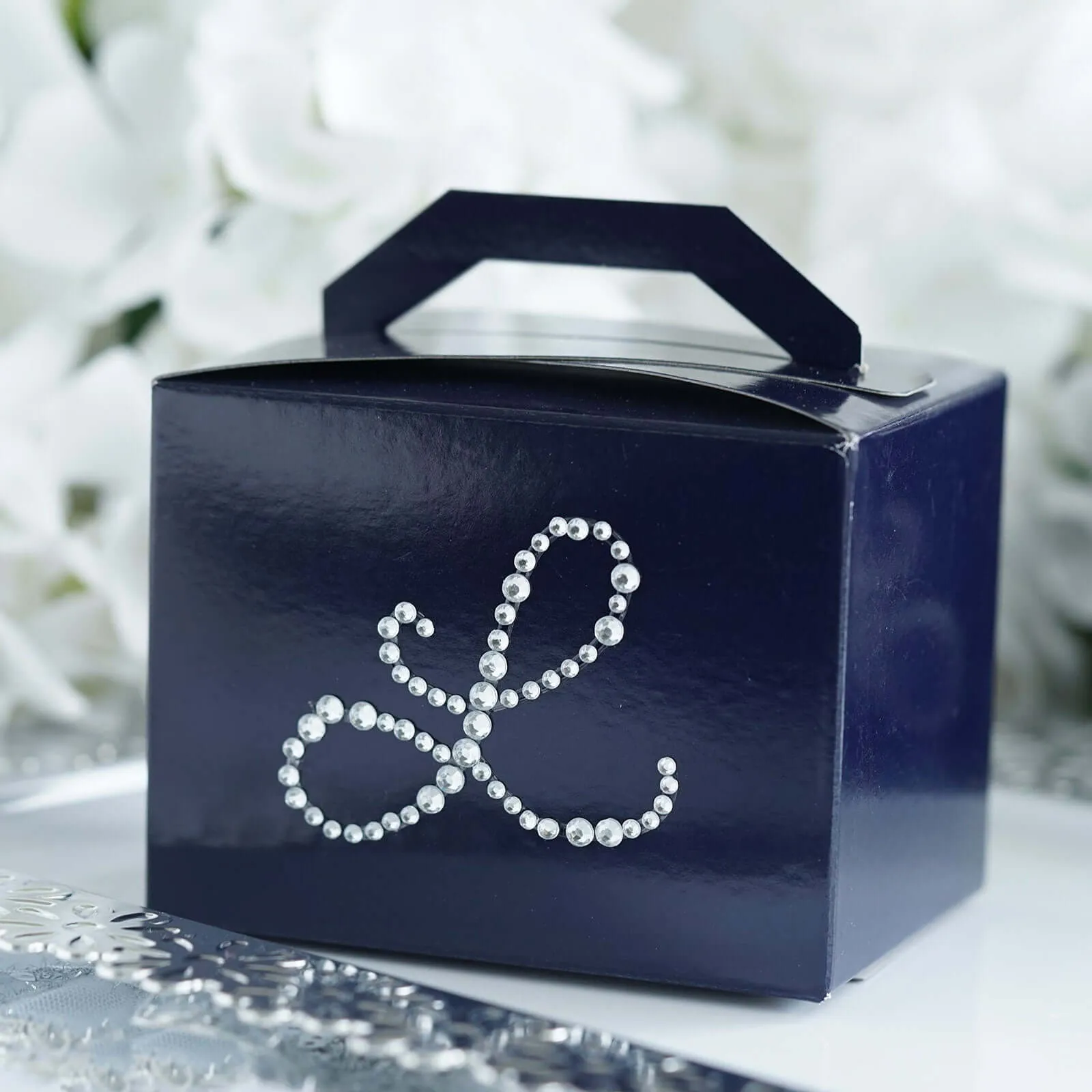 100 Pack Personalized Diamond Monogram Tote Wedding Favor Gift Boxes