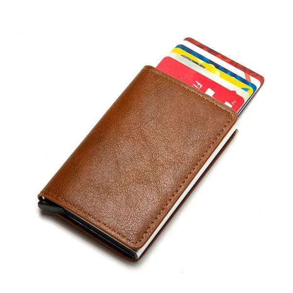 2020 Dropshipping Man Women Smart Wallet Business Card Holder Rfid Wallet Aluminum Metal Credit Business Mini Card Wallet