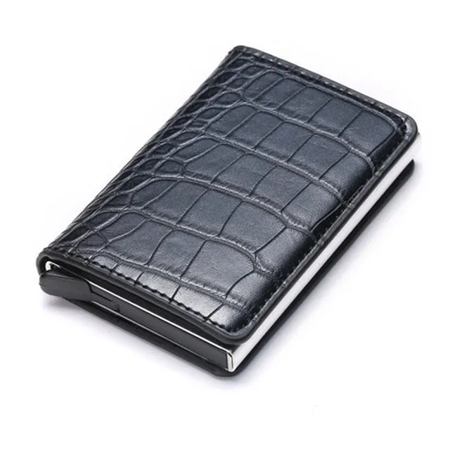 2020 Dropshipping Man Women Smart Wallet Business Card Holder Rfid Wallet Aluminum Metal Credit Business Mini Card Wallet