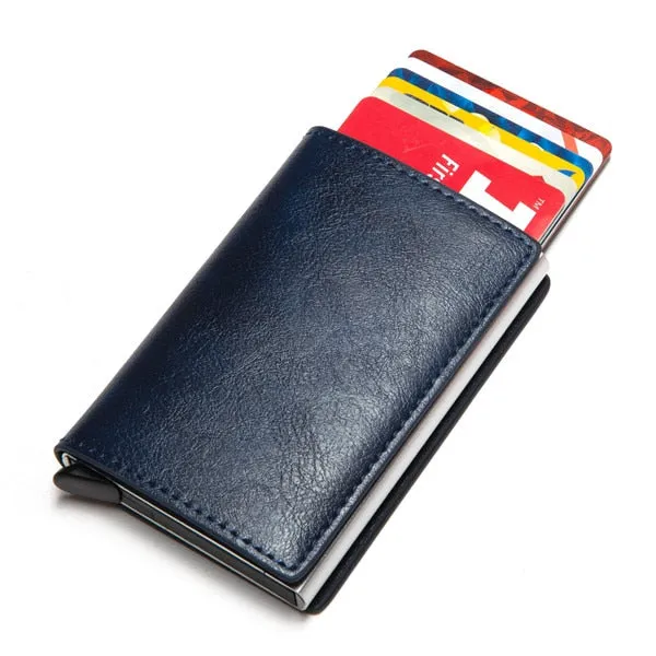 2020 Dropshipping Man Women Smart Wallet Business Card Holder Rfid Wallet Aluminum Metal Credit Business Mini Card Wallet