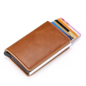 2020 Dropshipping Man Women Smart Wallet Business Card Holder Rfid Wallet Aluminum Metal Credit Business Mini Card Wallet