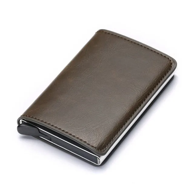 2020 Dropshipping Man Women Smart Wallet Business Card Holder Rfid Wallet Aluminum Metal Credit Business Mini Card Wallet