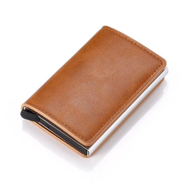 2020 Dropshipping Man Women Smart Wallet Business Card Holder Rfid Wallet Aluminum Metal Credit Business Mini Card Wallet