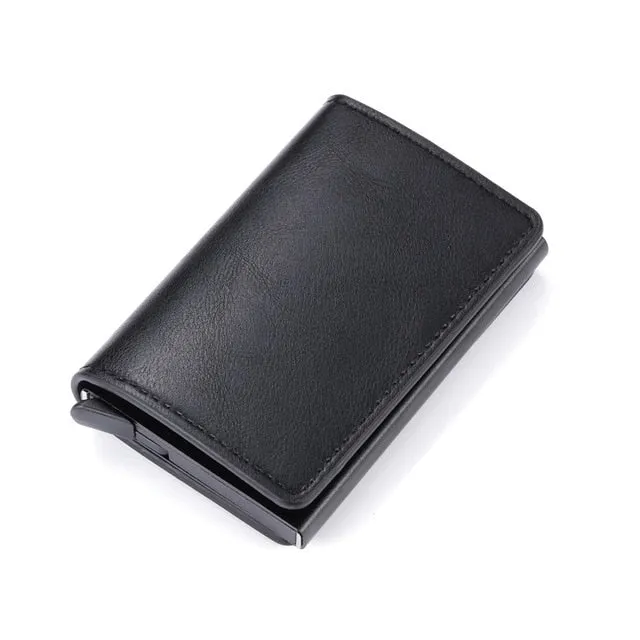 2020 Dropshipping Man Women Smart Wallet Business Card Holder Rfid Wallet Aluminum Metal Credit Business Mini Card Wallet