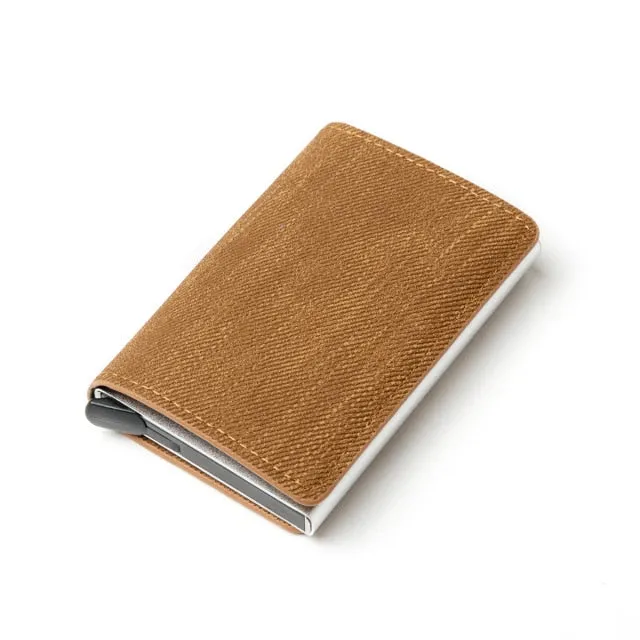 2020 Dropshipping Man Women Smart Wallet Business Card Holder Rfid Wallet Aluminum Metal Credit Business Mini Card Wallet