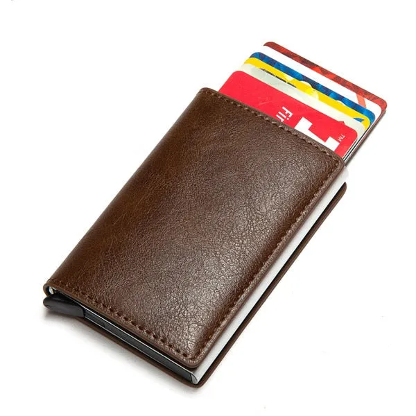2020 Dropshipping Man Women Smart Wallet Business Card Holder Rfid Wallet Aluminum Metal Credit Business Mini Card Wallet