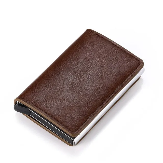 2020 Dropshipping Man Women Smart Wallet Business Card Holder Rfid Wallet Aluminum Metal Credit Business Mini Card Wallet