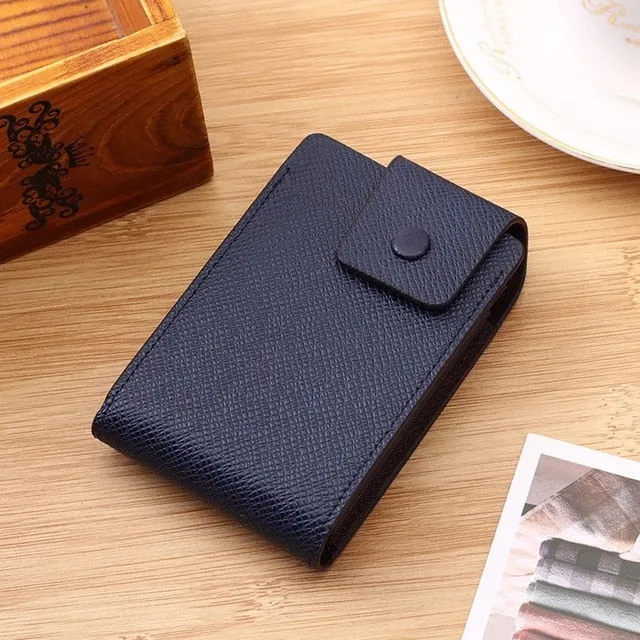 2021 New Year Fashion Unisex Business Leather Wallet ID Credit Card Holder Name Cards Case Pocket Organizer Money Phone Coin Bag