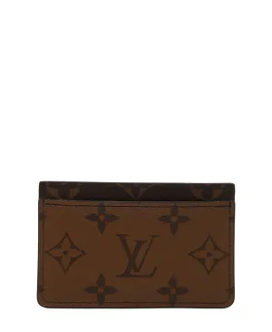 2022 Monogram Reverse Card Case Brown