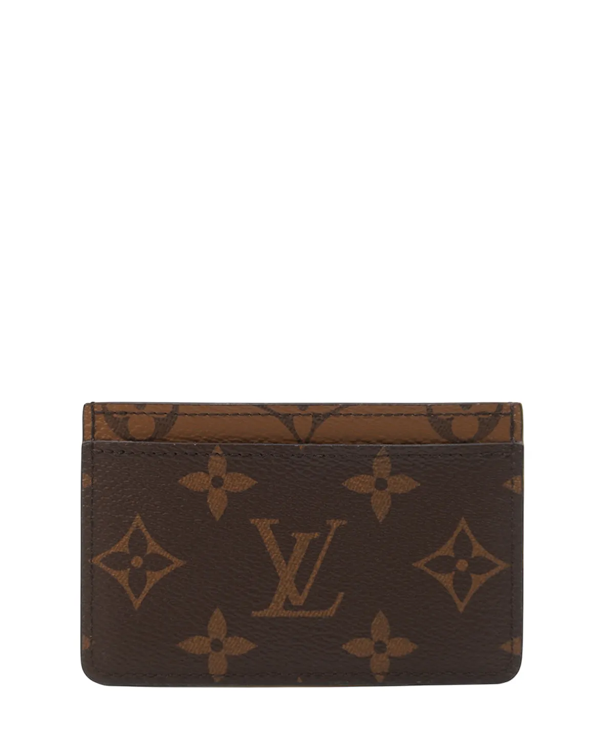 2022 Monogram Reverse Card Case Brown