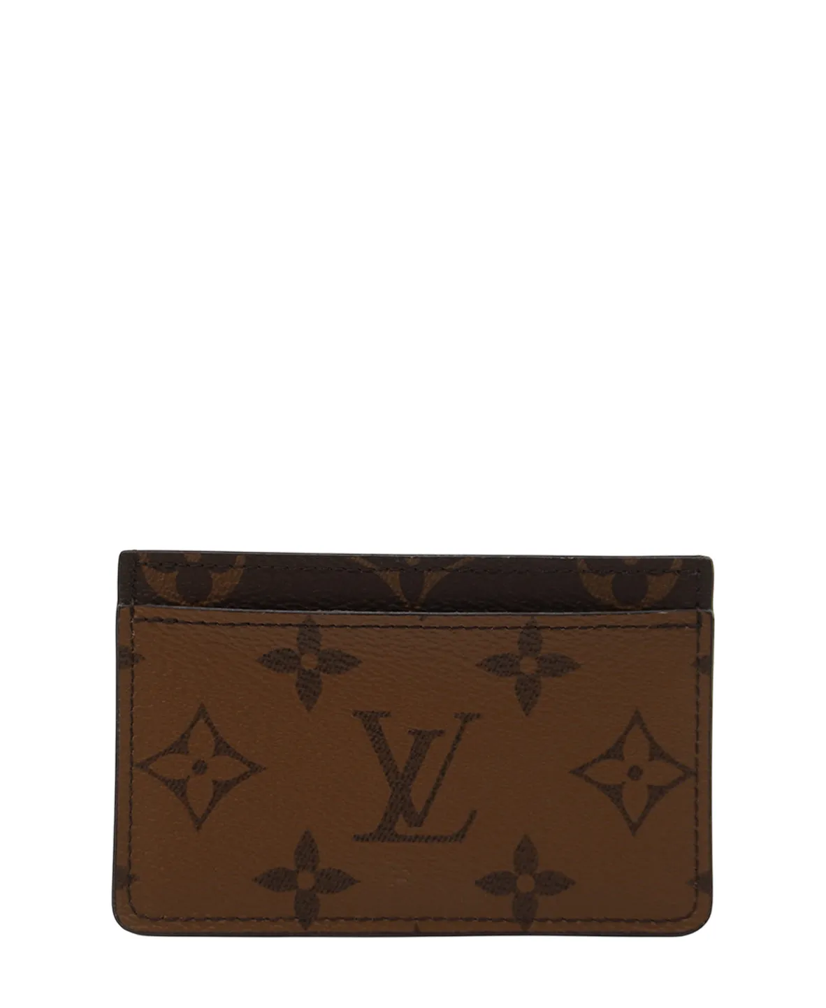 2022 Monogram Reverse Card Case Brown