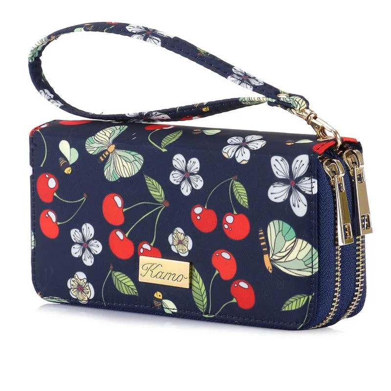 Casual Women Wallet | KAMO Flower Print Cartoon Wallet | Girl Purse