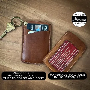 Compact Keychain Wallets in Horween Leather | Handmade to Order