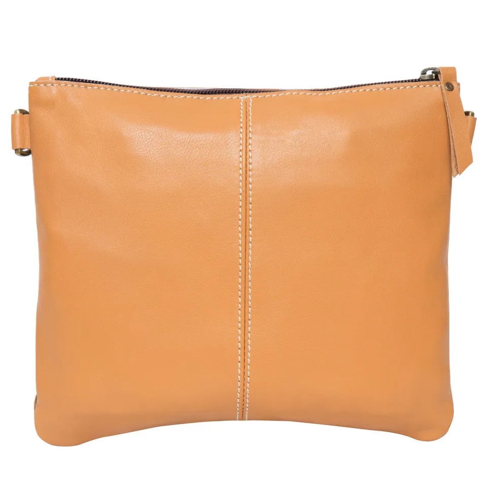 Costa Rica Cowhide Clutch Bag with Tooling