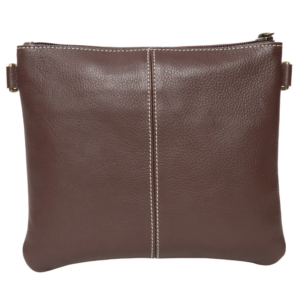 Costa Rica Cowhide Clutch Bag with Tooling