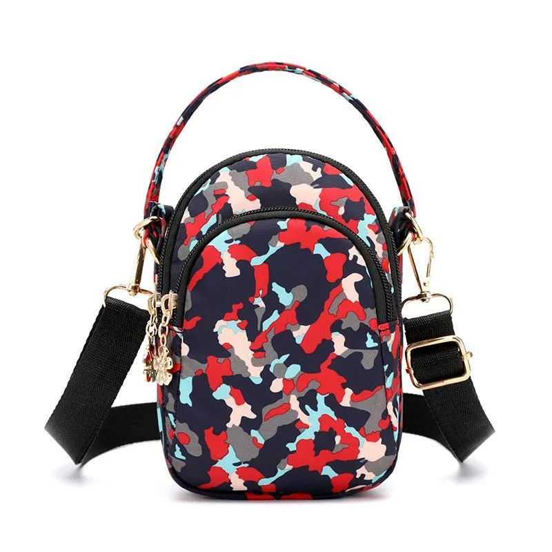 Floral Multi-pocket Crossbody Phone Bag
