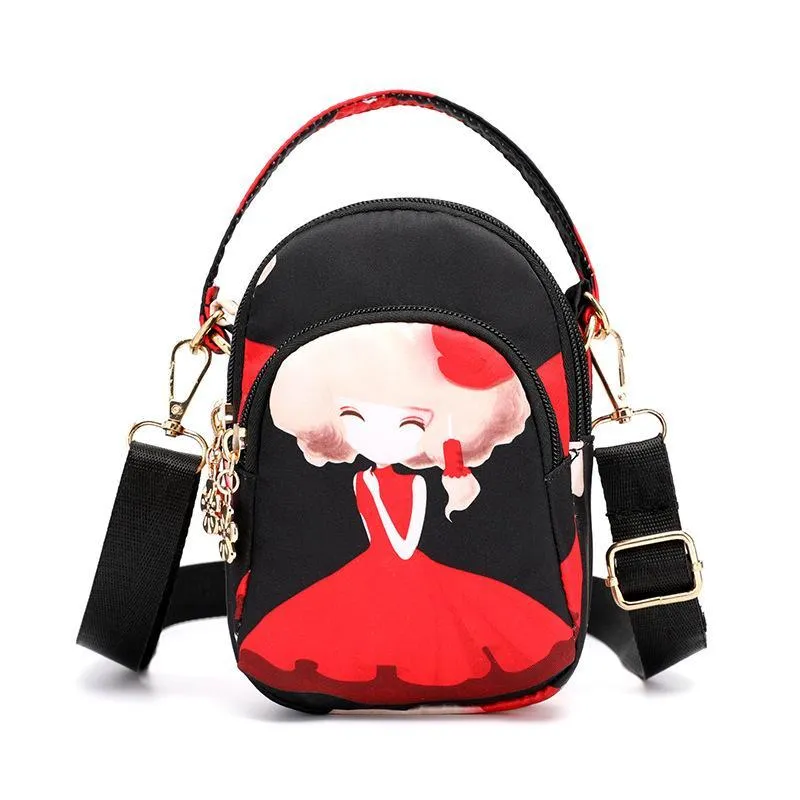 Floral Multi-pocket Crossbody Phone Bag
