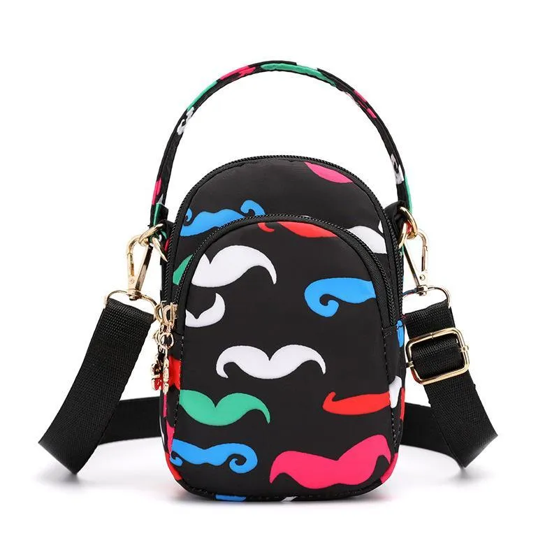 Floral Multi-pocket Crossbody Phone Bag