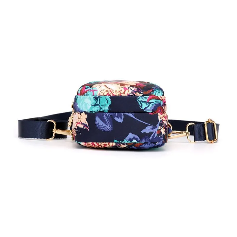 Floral Multi-pocket Crossbody Phone Bag