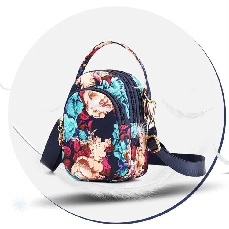 Floral Multi-pocket Crossbody Phone Bag