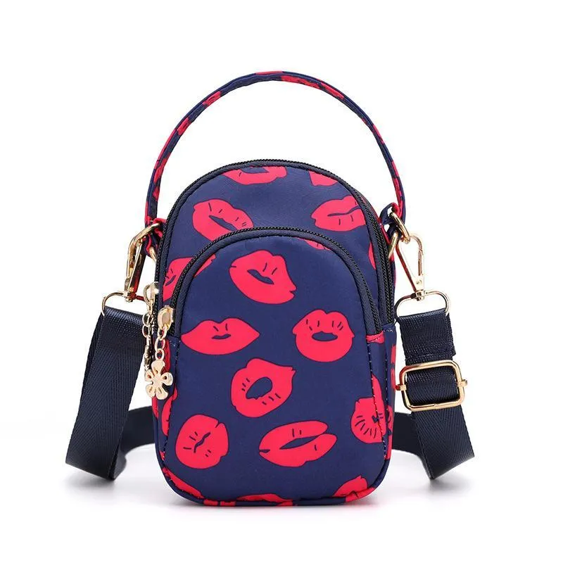 Floral Multi-pocket Crossbody Phone Bag