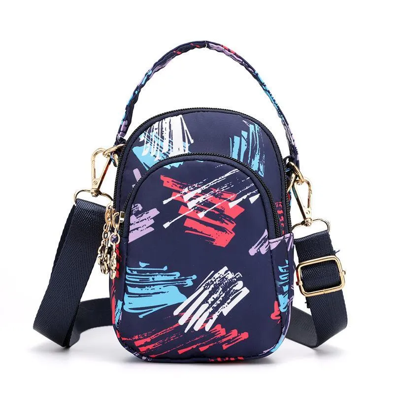 Floral Multi-pocket Crossbody Phone Bag
