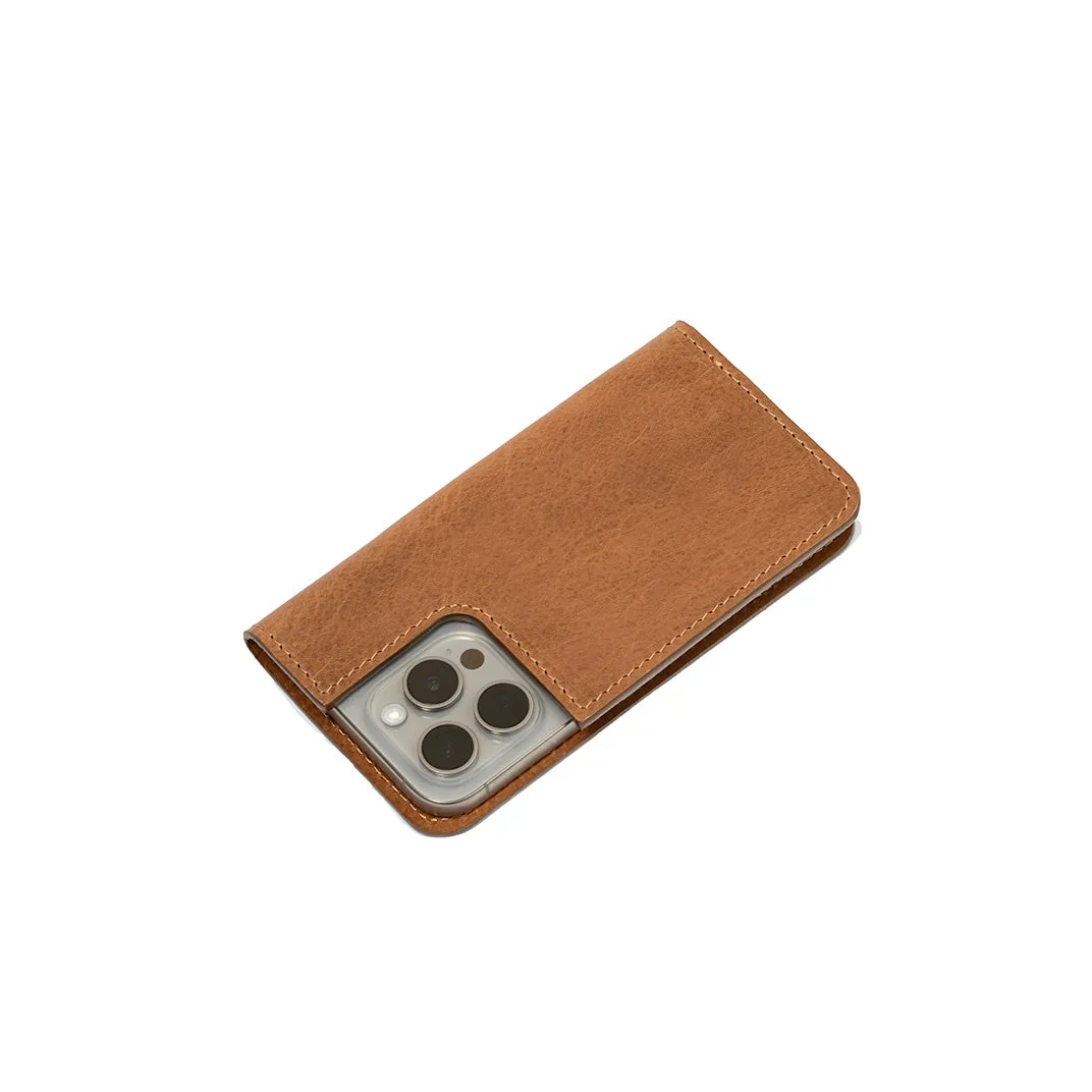 iPhone 16 series Leather Folio Case Wallet with MagSafe - The Minimalist 4.0
