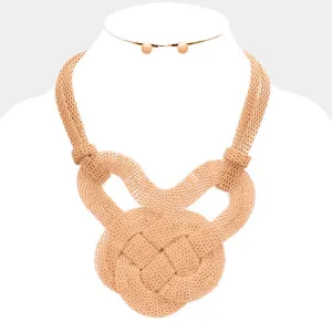 Knot Mesh Metal Necklace