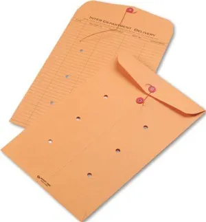 Light Brown Kraft String & Button Interoffice Envelope 10 X 15 100/Carton