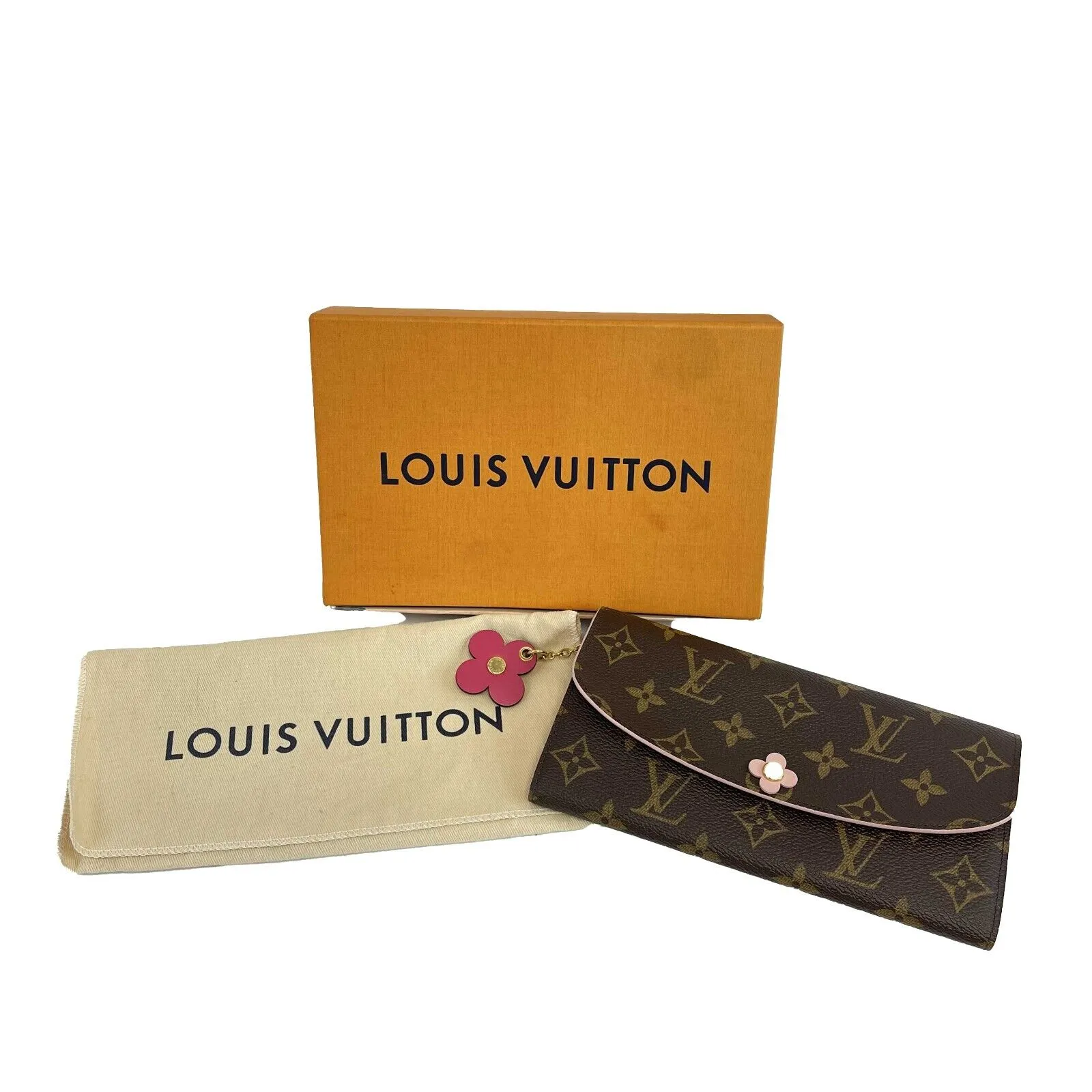 Louis Vuitton - Limited Edition Monogram Bloom Flower Emilie Wallet w/ Full Kit