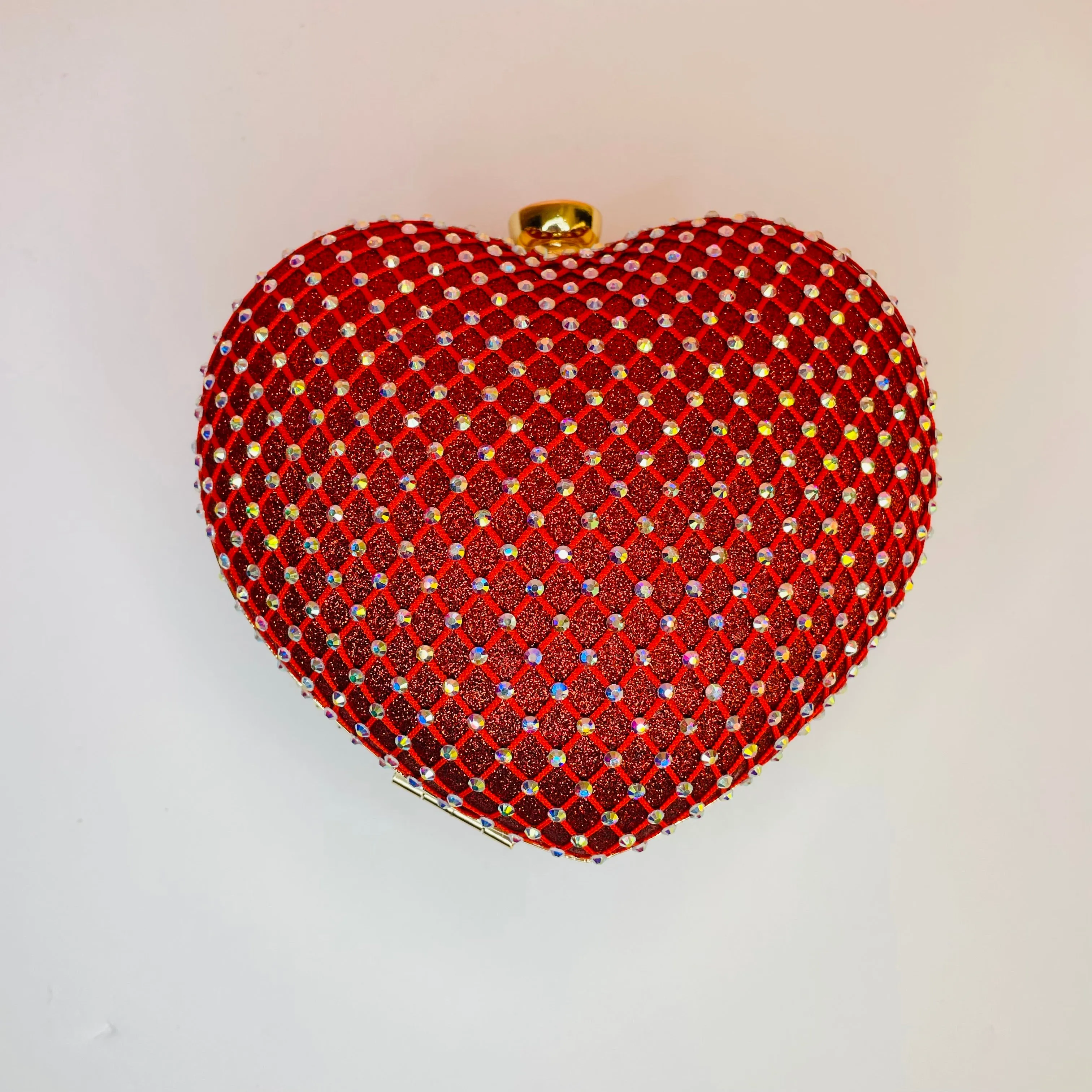 Love Bright Heart Clutch Red/Gold or Black/Silver