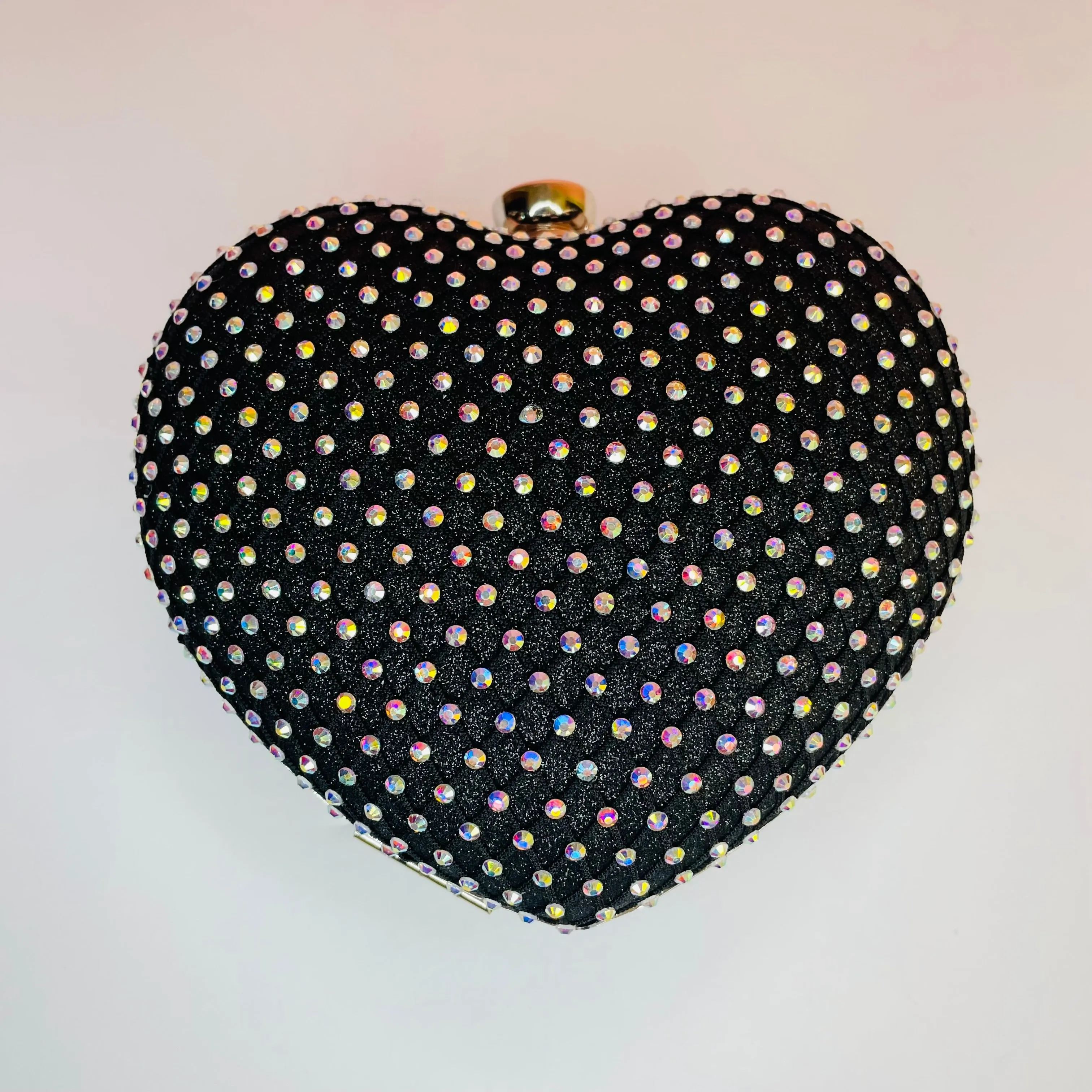 Love Bright Heart Clutch Red/Gold or Black/Silver