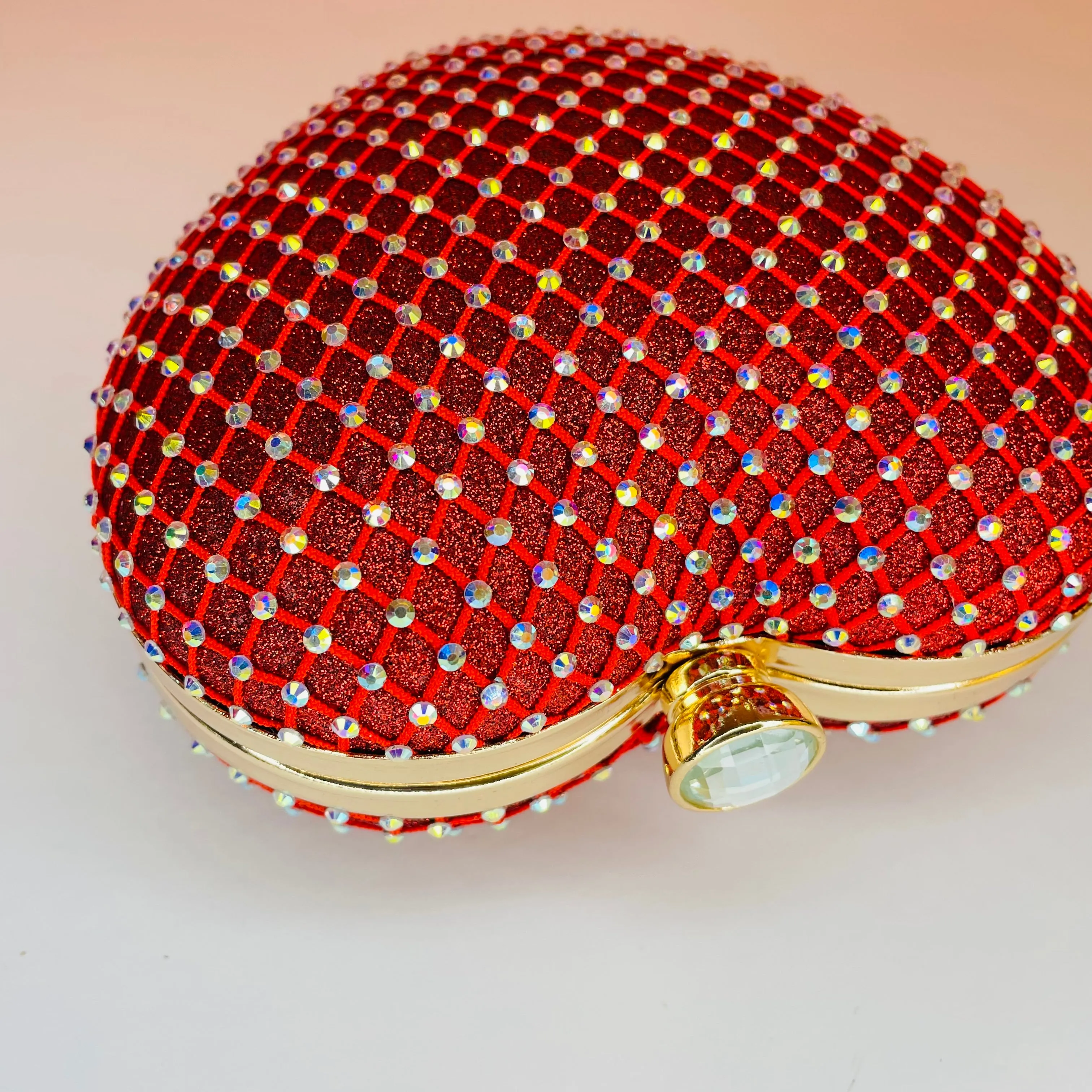 Love Bright Heart Clutch Red/Gold or Black/Silver