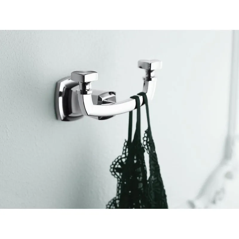Margaux 3" Double Robe Hook in Vibrant Polished Nickel
