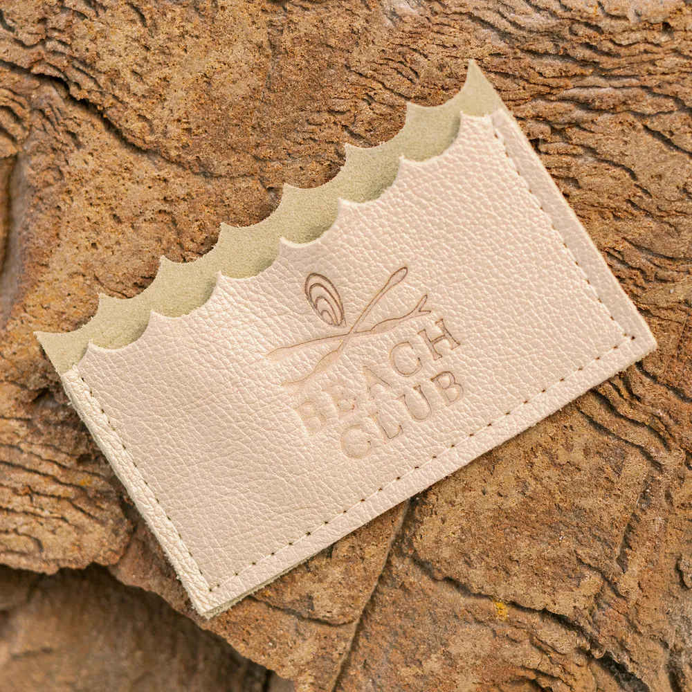 Mini Wallet Wildwood Beach Club in Gold Leather