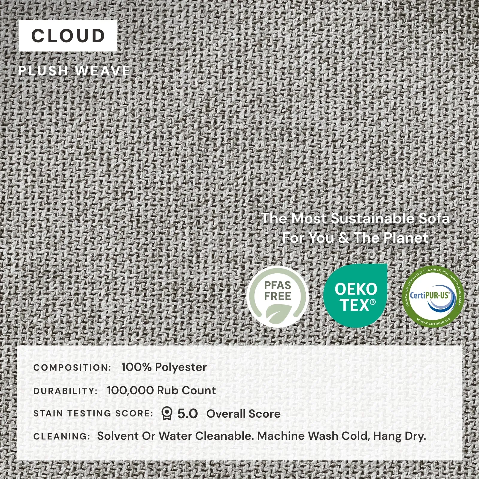 Modular Performance 3-Seater Sofa   Armchair Set in Cloud | Relaxed Blend