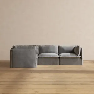 Modular Performance 4-Seater Corner Sectional in Ash | Deluxe Blend