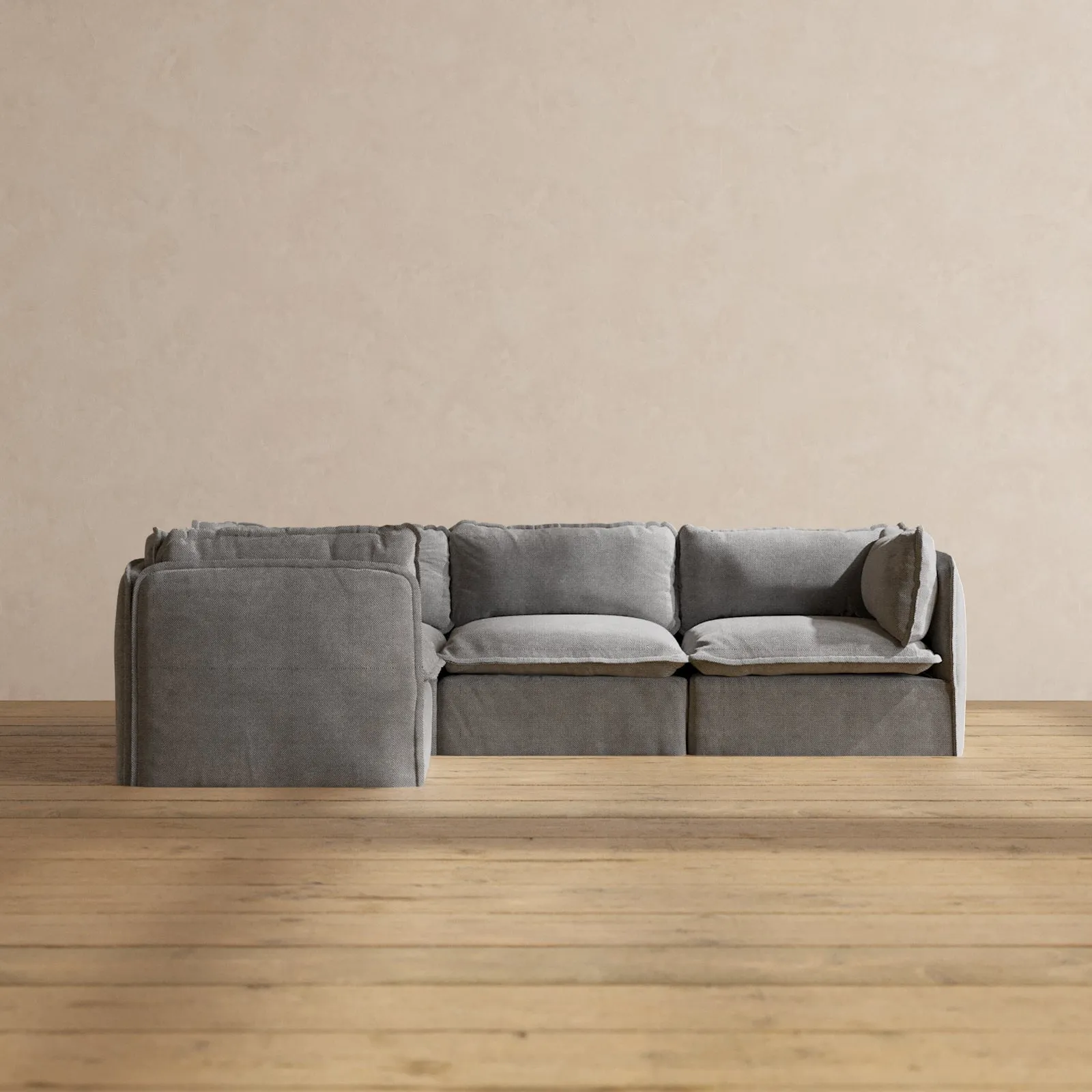 Modular Performance 4-Seater Corner Sectional in Ash | Deluxe Blend