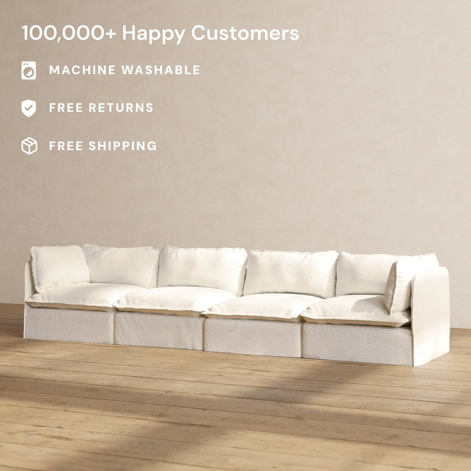 Modular Performance 4-Seater in Mousse | Deluxe Blend