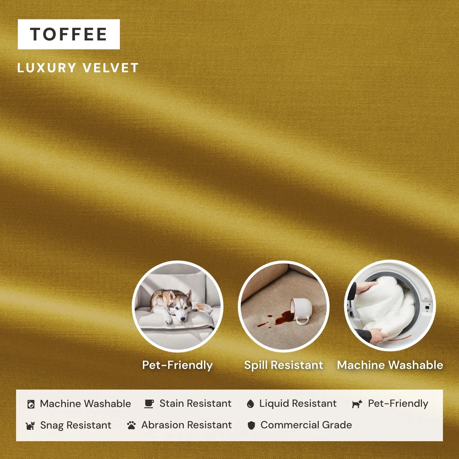Modular Performance 9-Seater U-Sectional in Toffee | Deluxe Blend