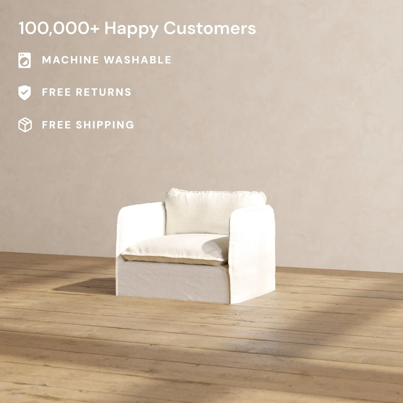 Modular Performance Armchair in Mousse | Deluxe Blend