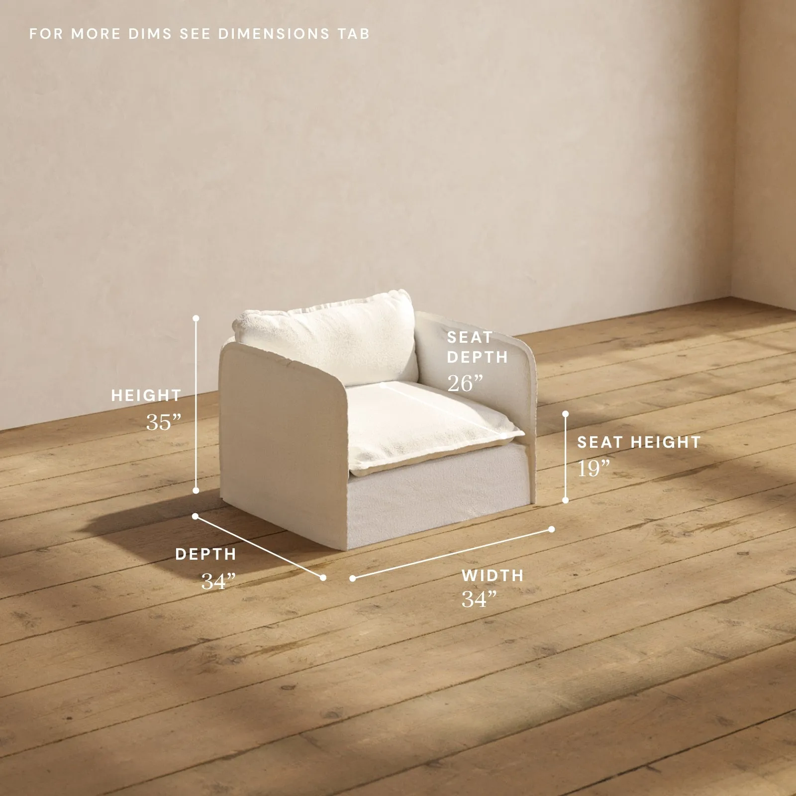 Modular Performance Armchair in Mousse | Deluxe Blend
