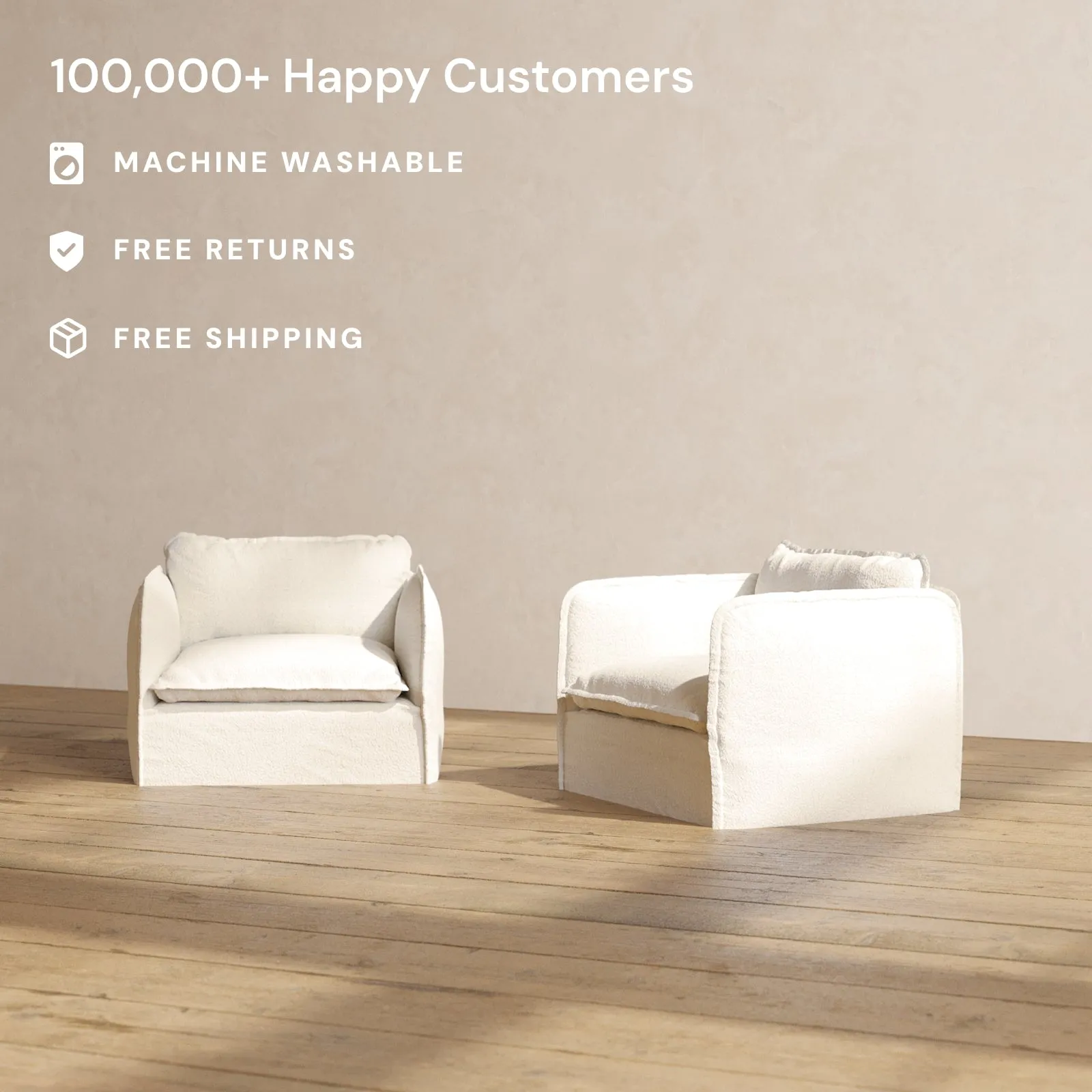 Relaxed Blend Mousse Performance Modular Armchair Set