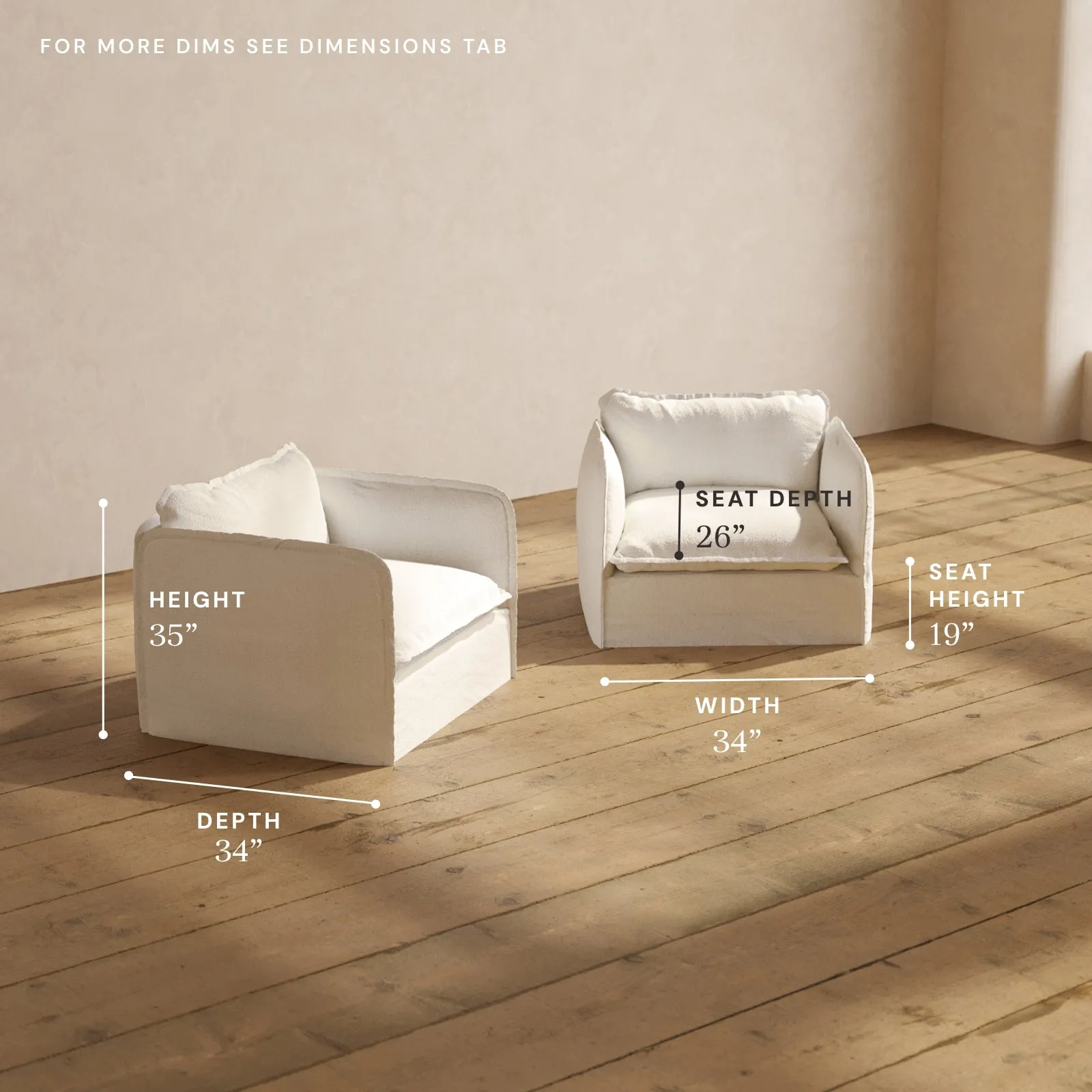 Relaxed Blend Mousse Performance Modular Armchair Set
