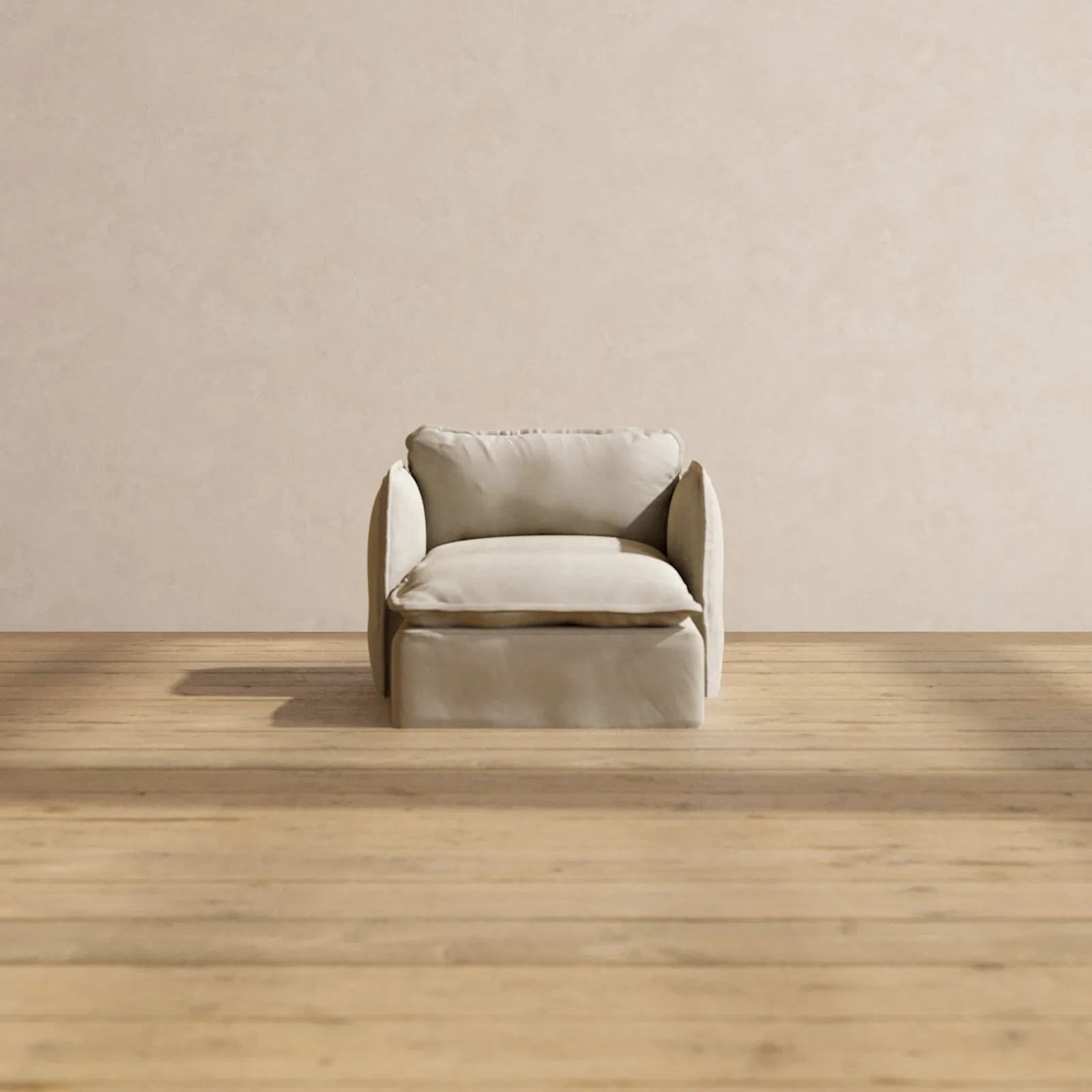 Modular Performance Chaise Armchair in Dune | Deluxe Blend