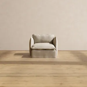 Modular Performance Chaise Armchair in Dune | Deluxe Blend